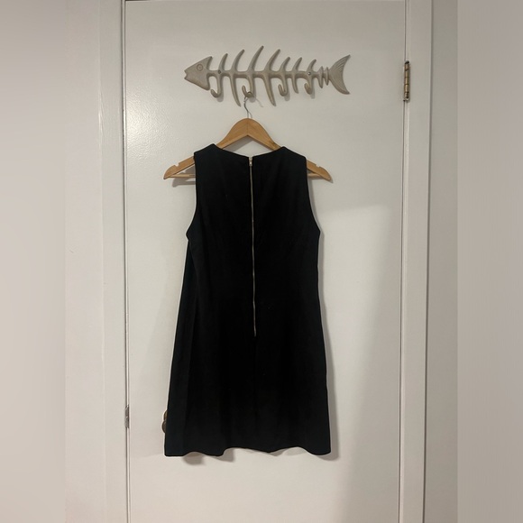 Black Suede Sleeveless Dress - Picture 4 of 4